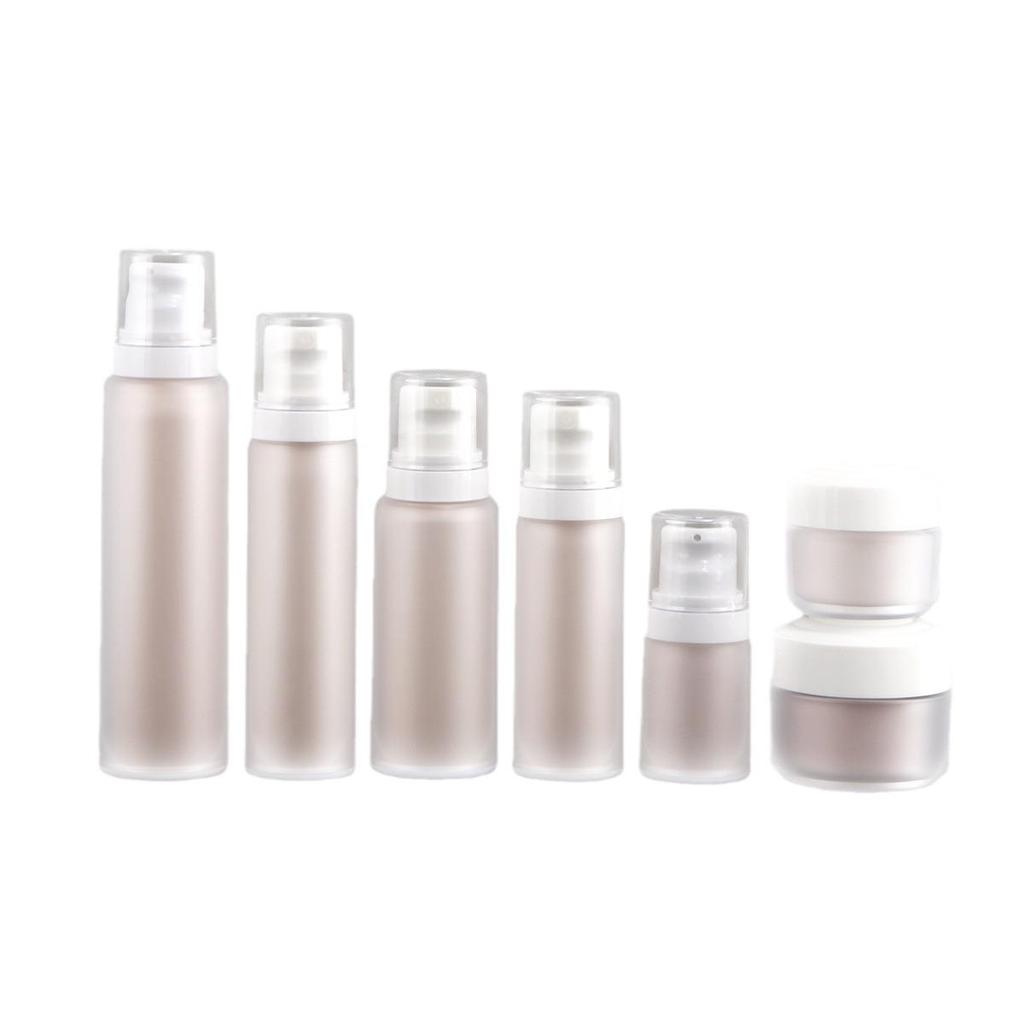 100ml/120ml Frosted Double-Layer Serum Lotion Spray Bottle Set