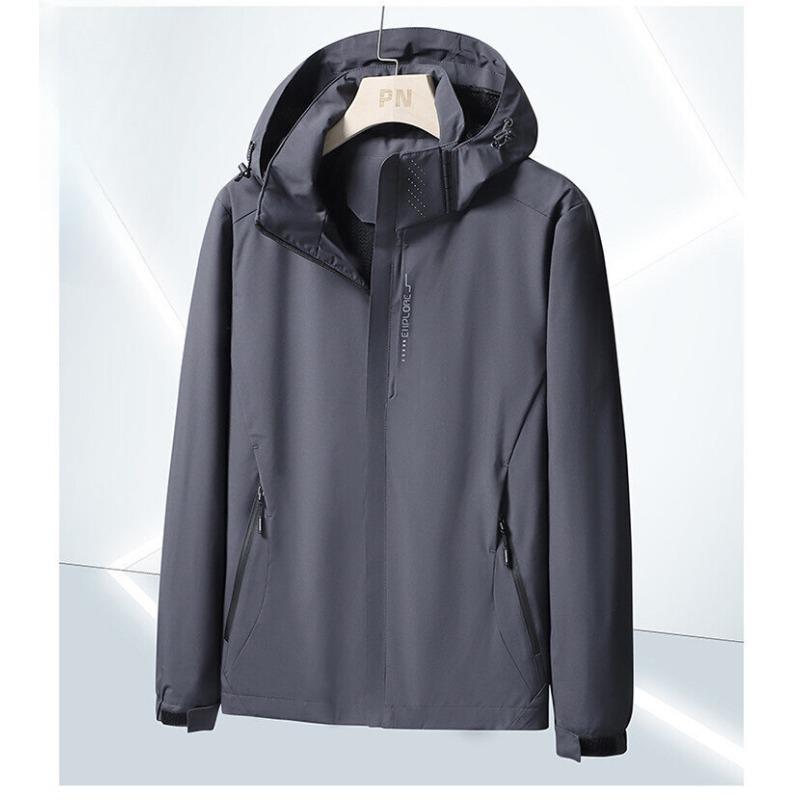 Kurtka dla par na wiosnę i jesień, cienka, górska, outdoorowa, sportowa, wiatrówka, męska, z kapturem