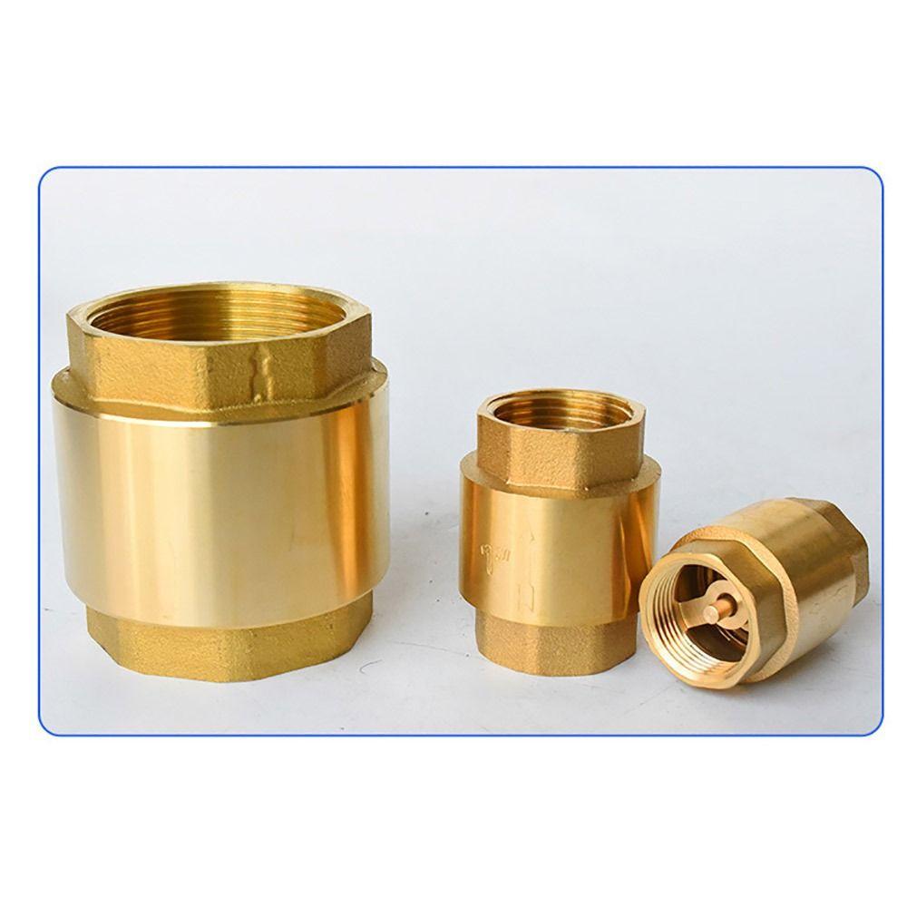 1Pcs In-Line Spring NPT Brass Check Valve Female Thread Anti Backflow Valve Durable One-Way Valve