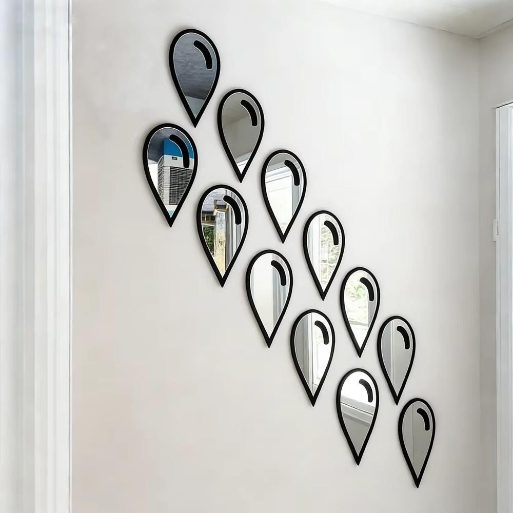 3Pcs Self-Adhesive Acrylic Mirror Wall Stickers Wall Mount Wall Decals  Bedroom Decor