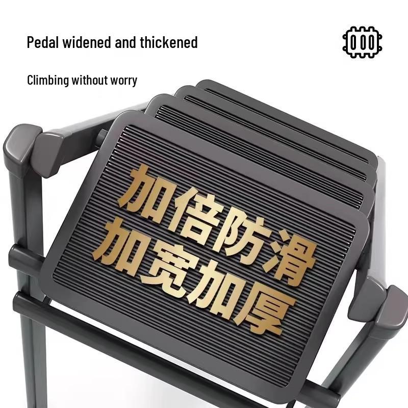 Three-Step Foldable Telescopic Household Ladder Stool, Lightweight A-frame for Multi-functional Use.