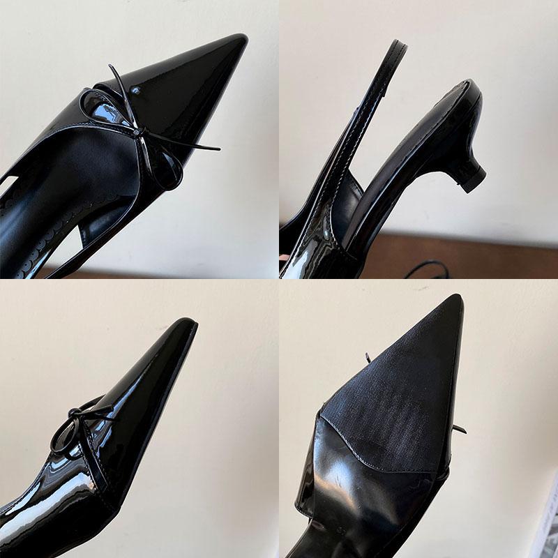 Fashion Fashion Pointed Toe Ladies Low Heel Sandals Shoes Casual Female Slip On Footwear Elegant Women Heeled Sandals Shoes