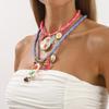 Able Bohemian Multi-Element Pendant Colorful Jewelry Gifts Collarbone Chain Cute Flower Rope Necklaces Beach