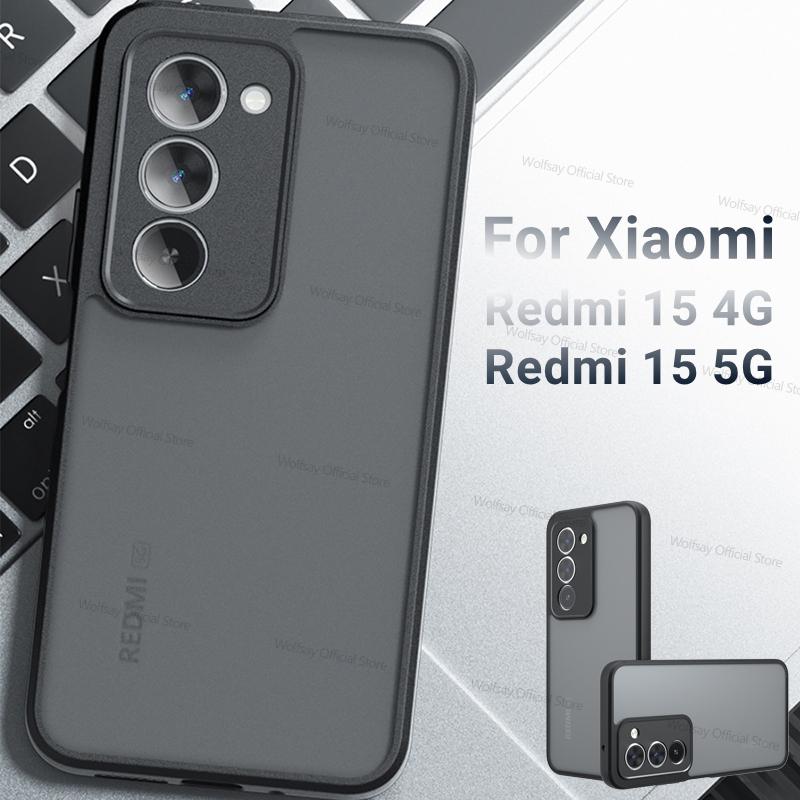 For Xiaomi Redmi 15 Case Xiaomi Redmi 15 Cover Bumper Luxury Matte PC + TPU Shockproof Silicone Protective Cover Xiaomi Redmi 15