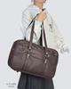 Osteenii Faux Leather School Bag PU Large Capacity Student Shoulder Bag for Girls, Japanese Uniform Style Commuting Tote