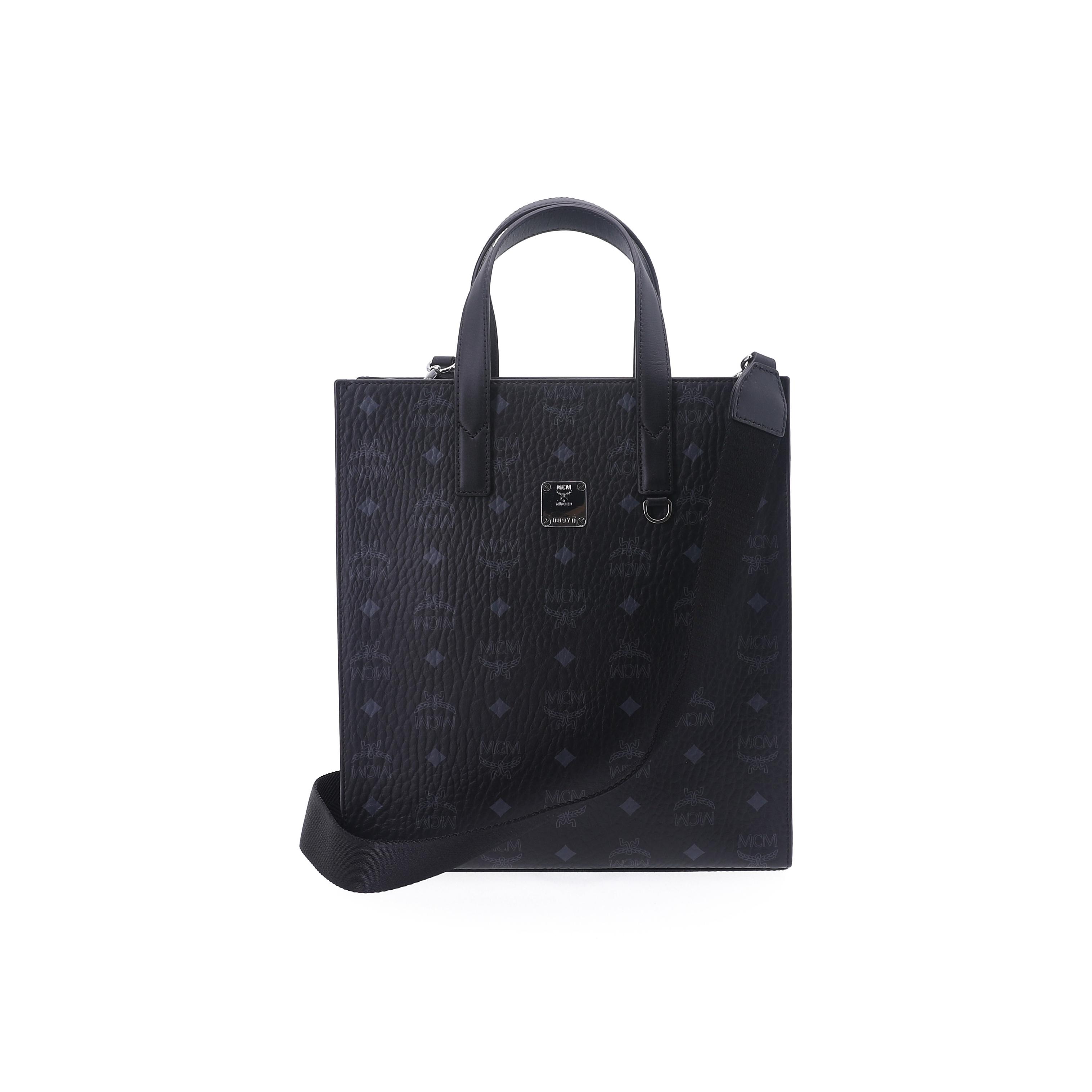 

MCM Klassik Visetos Monogram Coated Canvas Tote Bag Unisex Tote Bags Black MMTAAKC06BK001 Basic Set (Bag+Dust Bag)