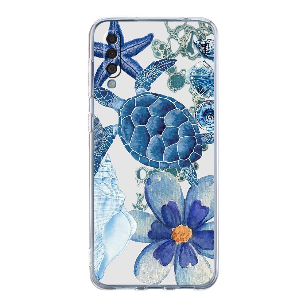 Phone Case For Samsung A56 A36 A26 A16 A14 A12 A22 A32 5G A34 A42 A52 A54 A50 A70 A40 A20E A20S A04S A06 Cover Cool Ocean Turtle