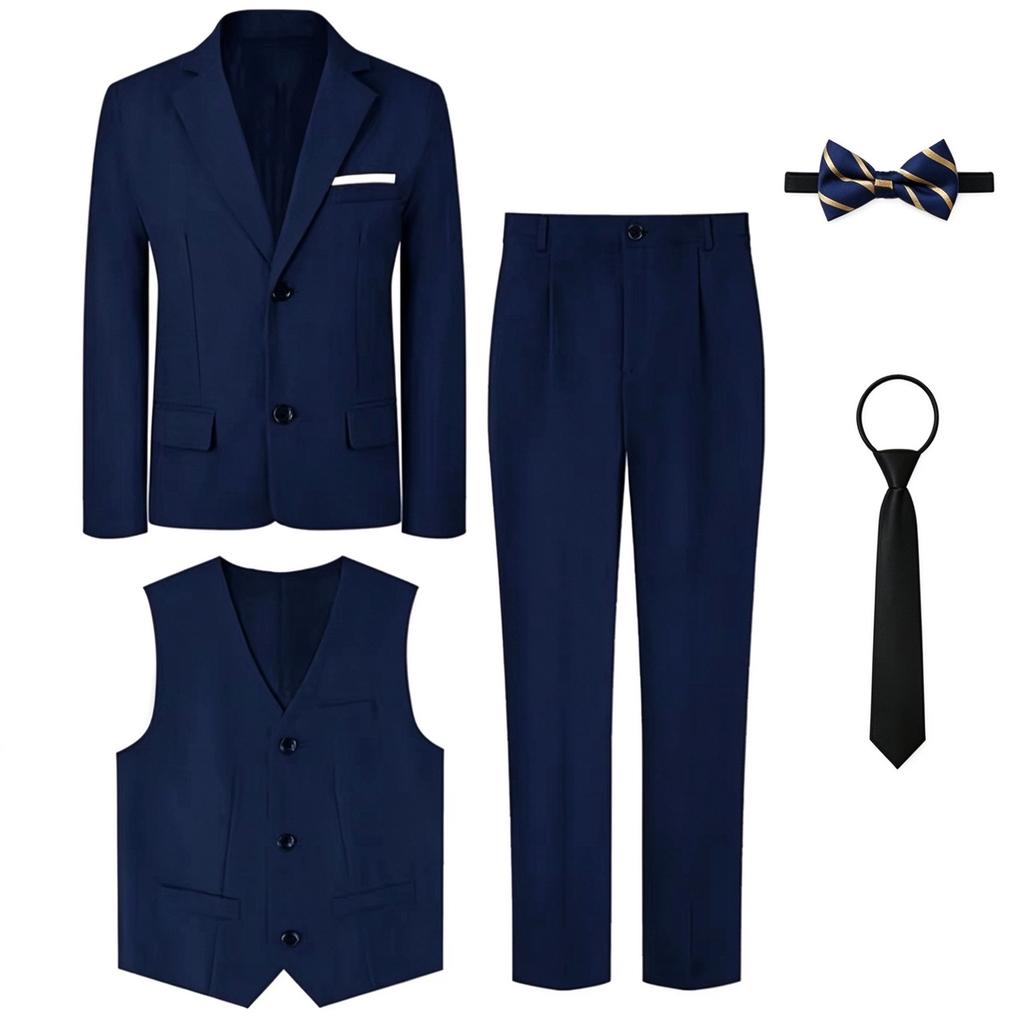 Suits for Boys Kids Wedding Easter Church Tuxedo Teenager School Performance Piano Outfit Set Children Birthday Formal Clothes
