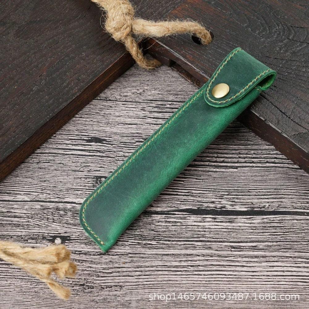 Leather Pen Case Cowhide Pencil Case Personalized Retro Handmade Creative Gifts Pen Case
