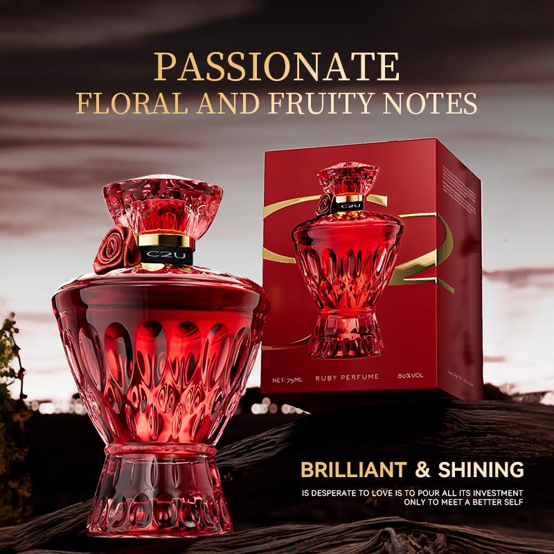 Parfém Ruby pro ženy 75ml – Vášnivý květinově ovocný Dlouhotrvající EDP