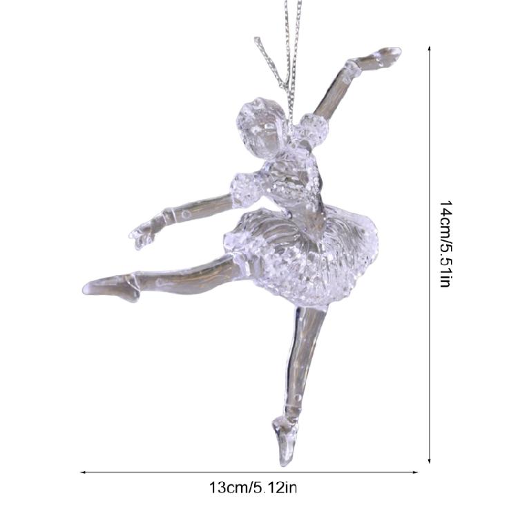 Ballet Girl Christmas Ornament Holiday Themed Acrylic Decoration Festival Season Indoor And Car Display Pendant