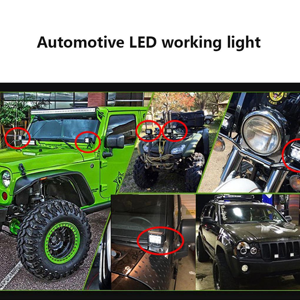 4Pcs Car Lights 6LED Work Lamps Lighting Modified Spot Lights for SUV Motorcycle