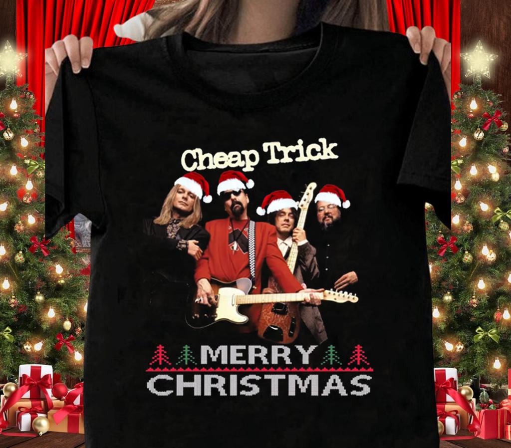 26 CHEAP TRICK Band Merry Christmas T-Shirt Black All Size TMB4166 Unisex T-Shirt