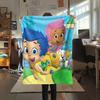 Bubble Guppies  Print Flannel Blanket, High Quality Comfortable for All Seasons, Home Decor, Warmth and Comfort