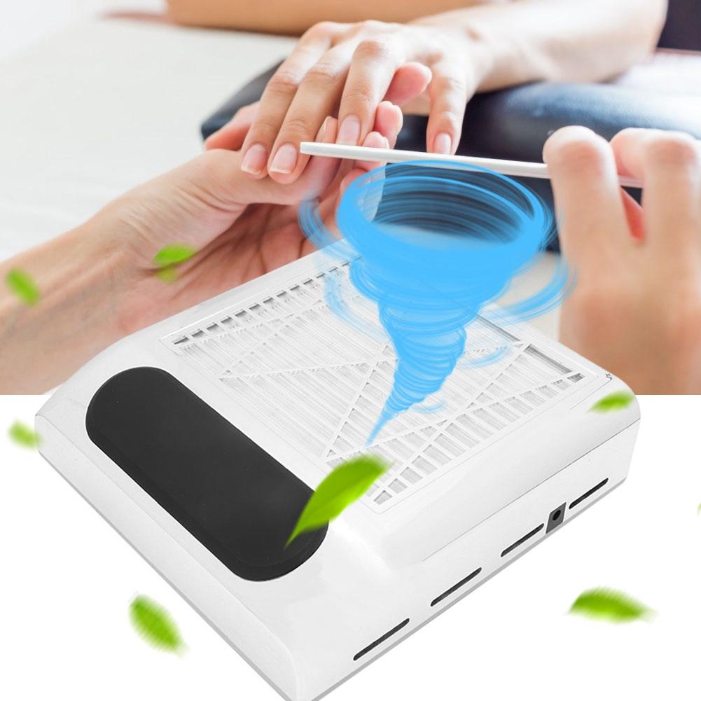 80W Nail Dust Collector Strong Suction Nail Art Vacuum Cleaner  (Silver )