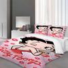 Gift Christmas Handmade Betty Boop Duvet Cover Set, 3-Piece, Super Soft, Rustic Farmhouse Style Bedding with Corner Ties.
