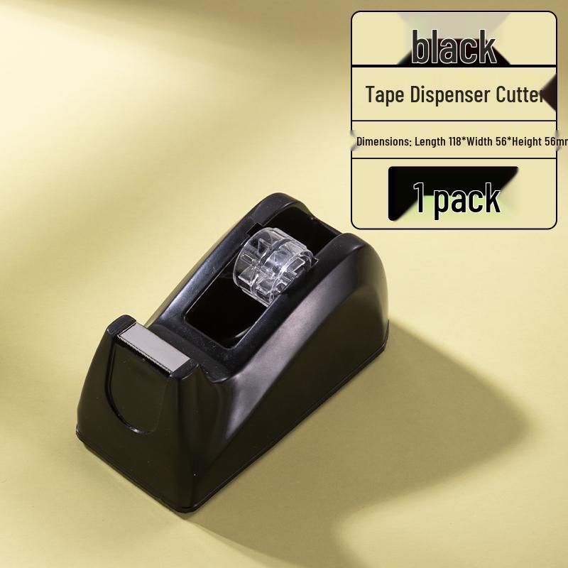 Compact Transparent Tape Dispenser - Portable Adhesive Tape Holder for Student Stationery