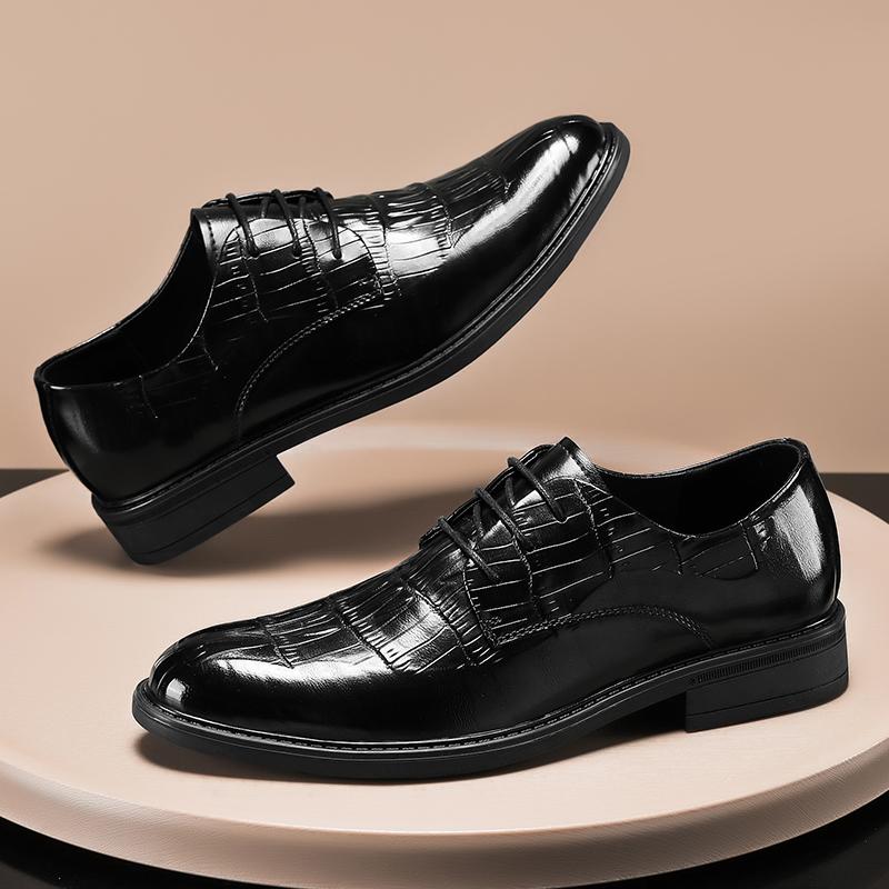 Men Leather Shoes lace up Oxford Shoes for Men fashion Brand Evening Business Dress Luxury Dress Shoes Men wedding Formal Shoes