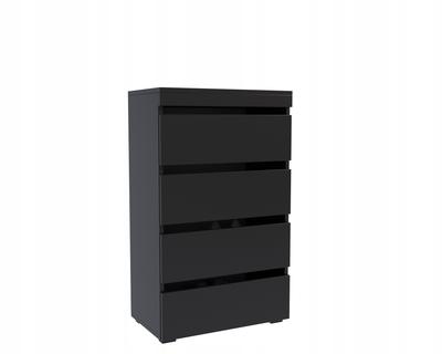 Figaro Shoe Cabinet Black Chest of Drawers with Tilting Shelves