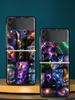 Universe Starry Sky Moon Hard PC Phone Case For Samsung Galaxy Z Flip 7 6 5 4 Black Cover For Galaxy Z Flip 3 Foldable Funda Bag