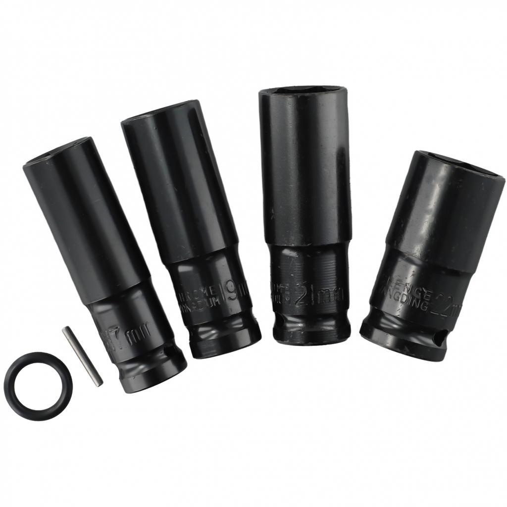 Sturdy 4Pcs Socket Set for 17 22mm Electric Wrench Built for Heavy Use