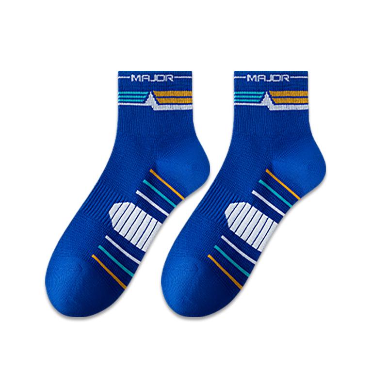 Men's Breathable Odor-Resistant Mid-Calf Cotton Socks - Versatile Casual Sports Wear for Spring and Summer