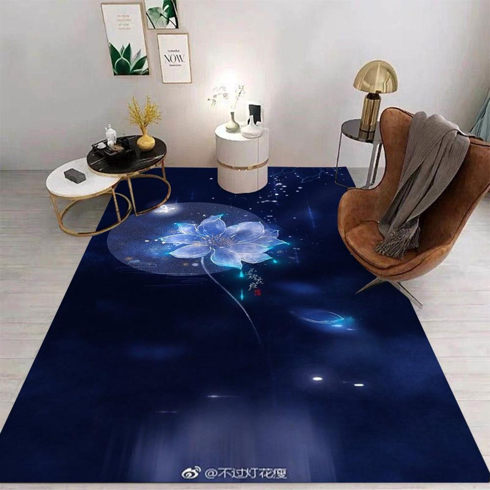 Flower Carpet Cartoon Living Room Bedroom Kitchen Sofa Table Balcony Rug Non-slip Washable Mat Exquisite Home Ornaments