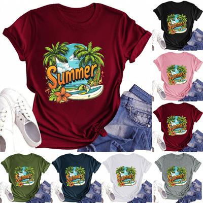 T Shirts Short Sleeve Tees For Women Fashion Tops Lightweight Soft Casual Summer Outfits Clothes