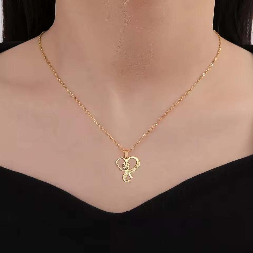 Sports Theme Diamond Necklace Volleyball Tennis Basketball Baseball Jewelry Gift For Athletes And Sports Lovers