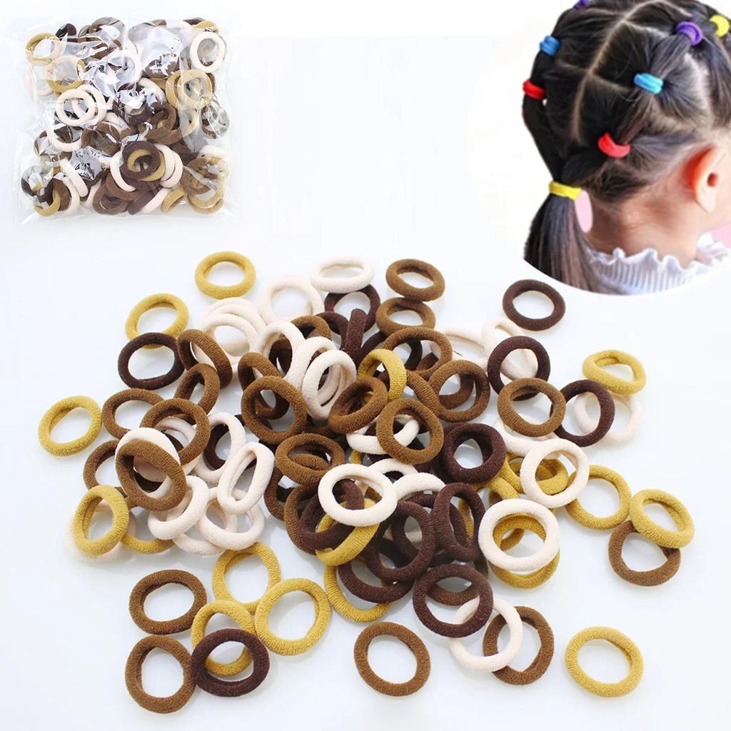 100/300pcs Girls Elastic Hair Bands Children Ponytail Hold Hair Tie Rubber Band Scrunchie Kids Hair Accessories for Women