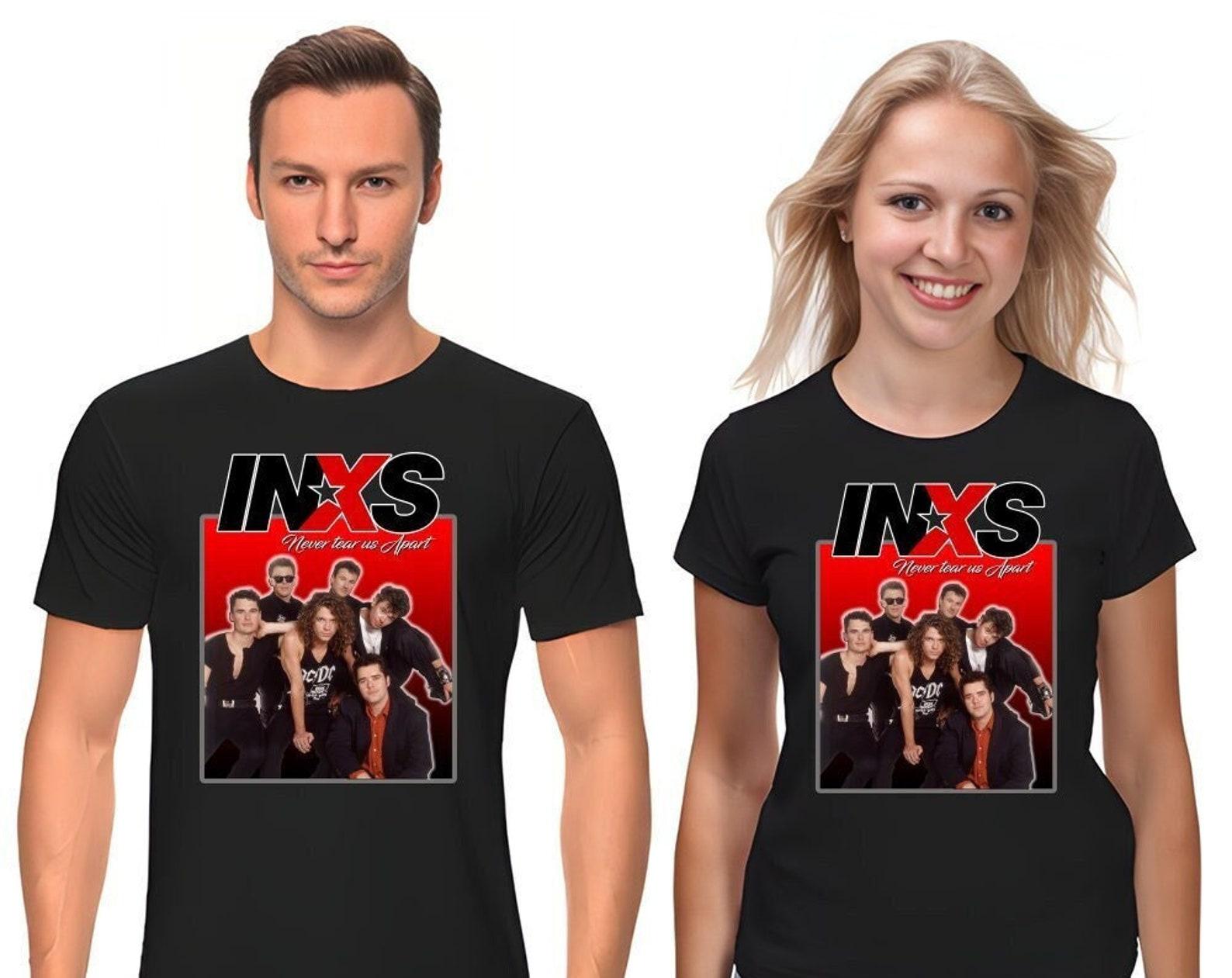 INXS Never Tear Us Apart Poster, Short Sleeve White-Black Men s / Women s T-Shirt G902 L