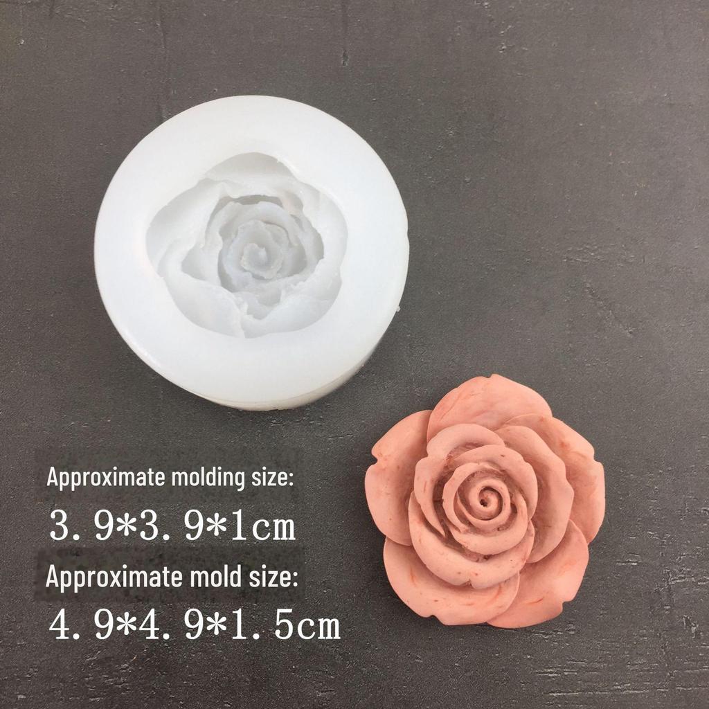 6-in-1 Rose with Leaves Mold: For Plaster, Resin, Mousse, and Aromatherapy