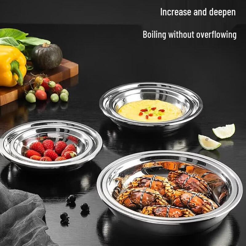 PYTHONIC Stainless Steel Round Dinner Plate
