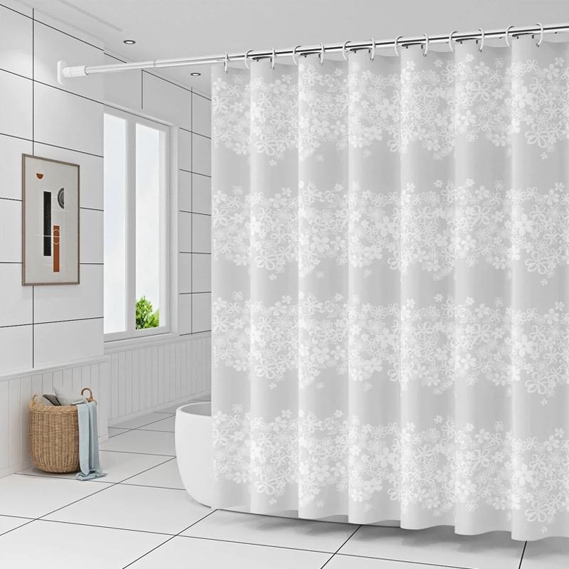 

The high quality PEVA fashion shower curtain is suitable for easy cleaning in bathtubs and showers 90x180cm