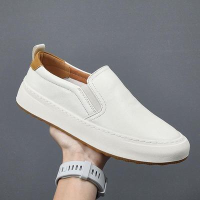 2025 Men's Genuine Leather Casual Loafers - Comfortable, Versatile, Breathable Slip-On Shoes
