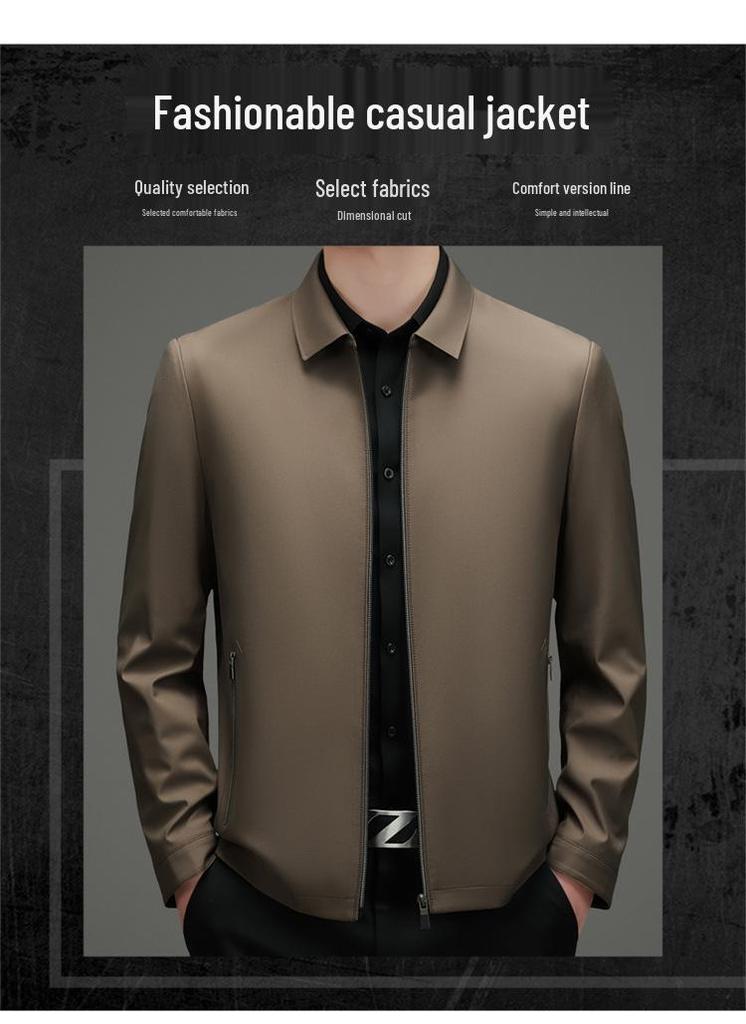 2026 Spring Men's Lapel Jacket: Dad-Style, Business Casual & Fashionable Outerwear