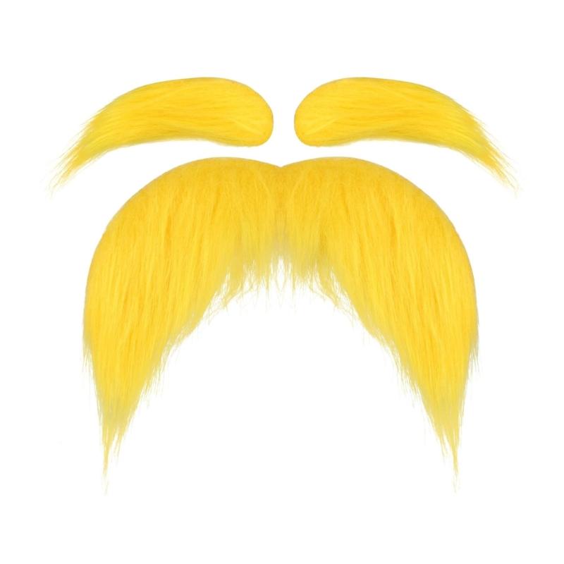 False Beard Eyebrow Set for False Moustache Funny Costume Accessory for Carnivals Halloween Party and Cosplay Photo Props