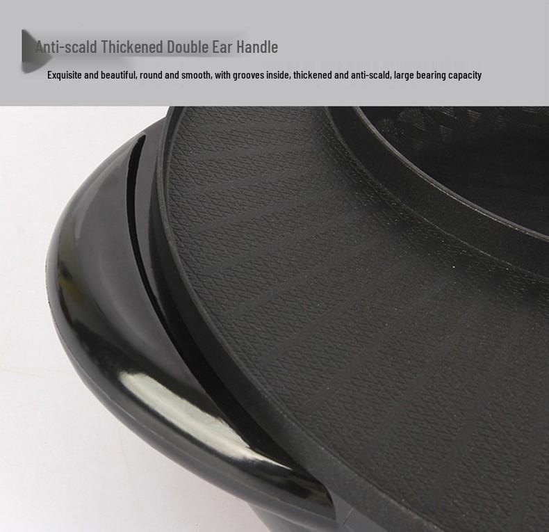 Korean Style Multi-functional Electric Grill & Shabu-Shabu Pot: Non-stick Griddle & Hot Pot Combination