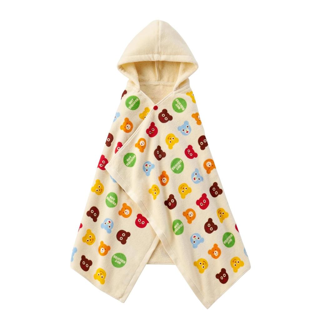 MIKI HOUSE HOT BISCUITS Bath Poncho Set Gift Set for Boys and Girls, Baby Clothes, Baby Gift, Box Included, Multicolor, No Size, 70-8105-681