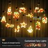 LED Christmas Tree Snowflake String Lights with Santa Claus Decoration