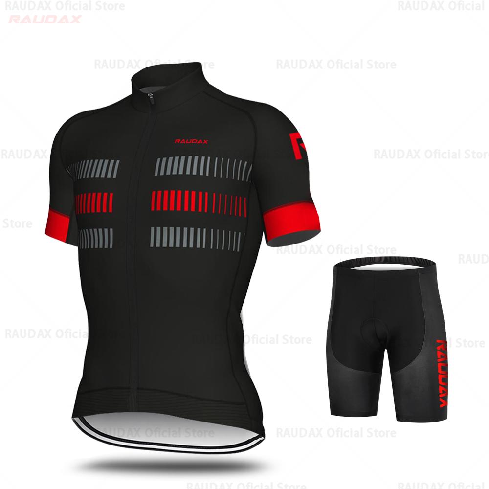 Team Raudax Cycling Clothing MTB Cycling Bib Shorts Bike Jerseys Triathlon Ropa Ciclismo 2026 Summer Breathable Cycling Suit Set
