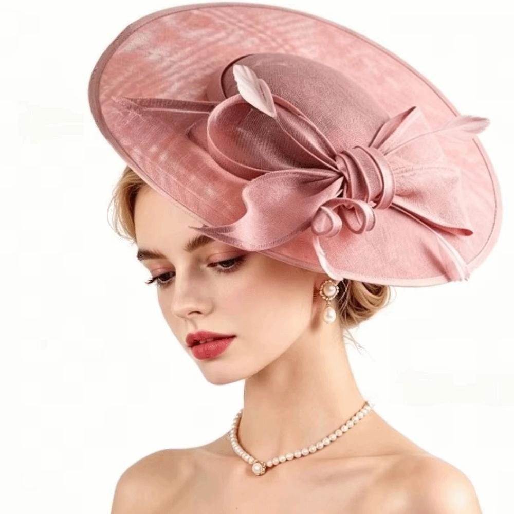 Exquisite Feather Fascinator Hat French Tea Party Hat Retro 1920s Hair Accessories Dance Show
