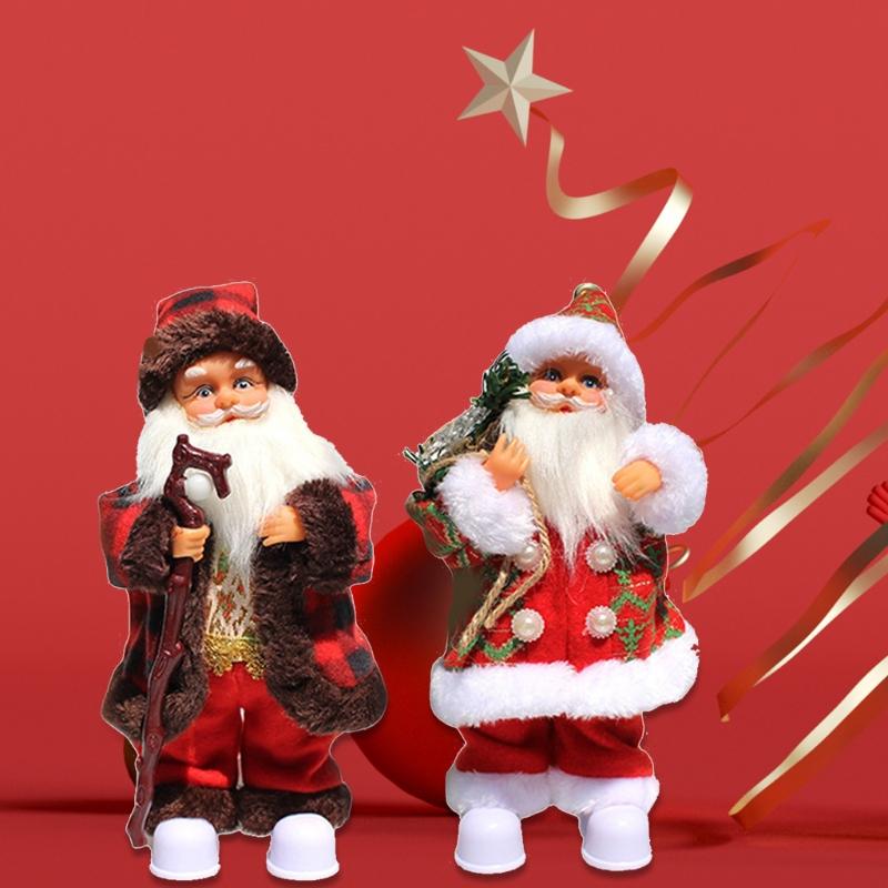 Elektryczny Wspinający się Święty Mikołaj Zabawka Święty Mikołaj Wspinająca się Lalka Ozdoba na Stół Świąteczny Dekoracja Pokoju Dziecięcego Zabawka Muzyczna
