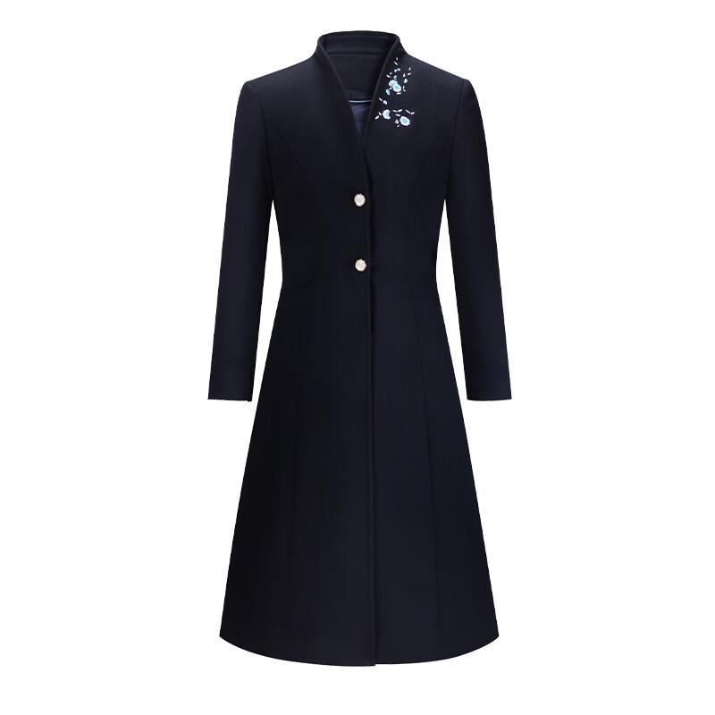 Troloman New Chinese Style Women's Long Wool Coat