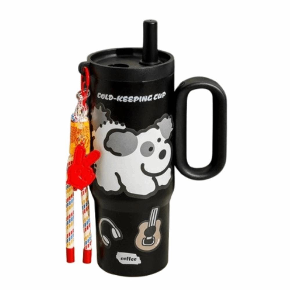 720ml Thermal Water Bottle Leak Proof Drinking Straw Cup Milk Tea Cup Outdoor Insulated Mug  Sports