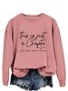 Women's Loose Temperament Pullover Sweatshirt - Just a Chapter