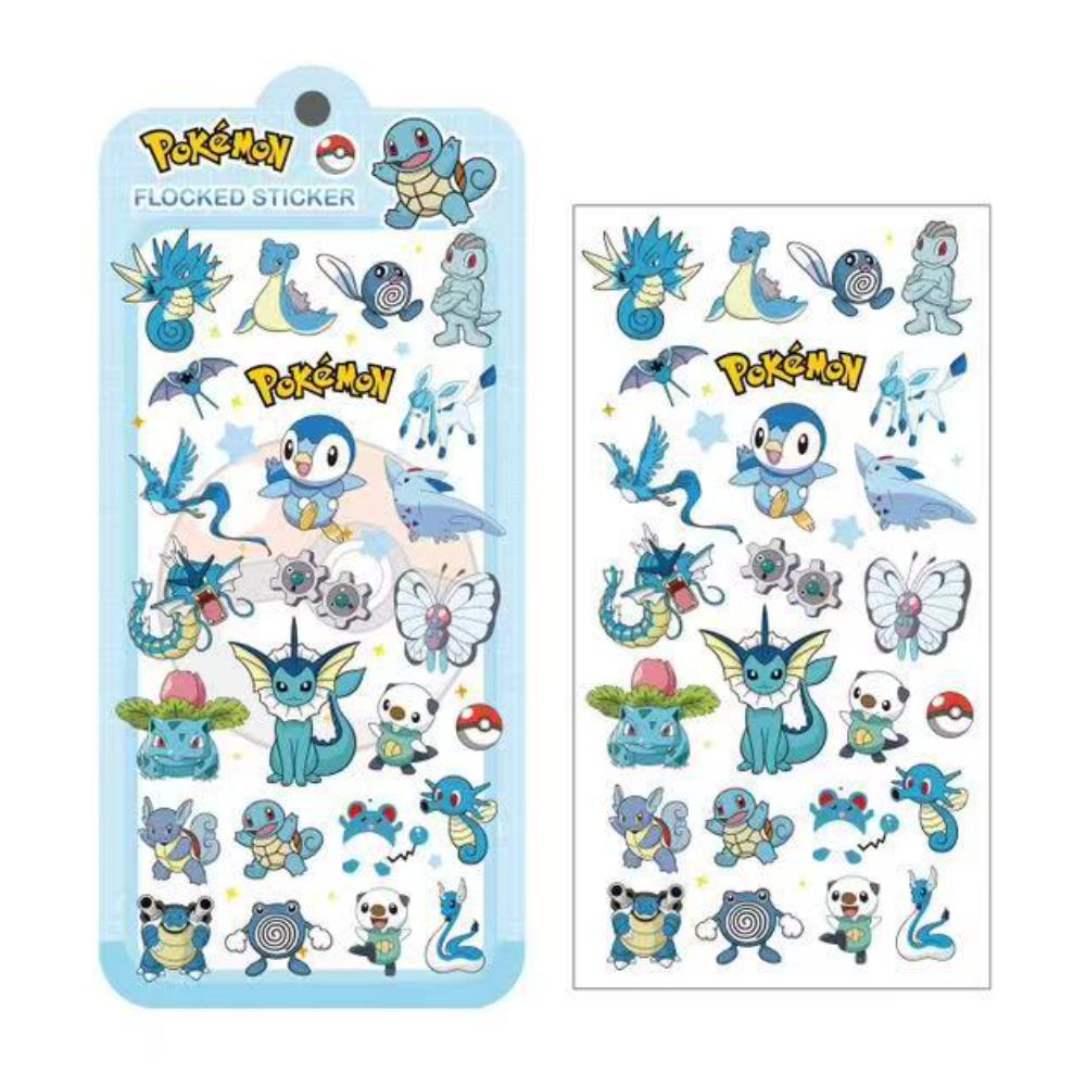 Lovely Cute 3D Crystal Embossed Pokmon Stickers for Kids Journal Decor and Reward Cartoon Waterproof DIY Scrapbooking Stickers