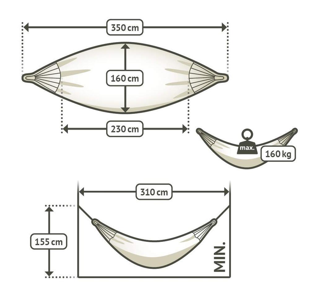 La Siesta CURRAMBERA Double Hammock (1-2 Person), Orange, CUH16-5