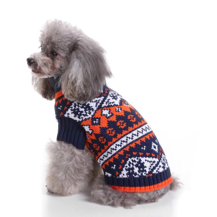 Festive Dog Sweaters: Snowflake, Christmas, Halloween, and Elk Designs