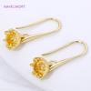 18K Gold Plated Jellyfish Beads Cap,Brass Pendant Bail Connector,Caps For Beads,DIY  Tassel Earrings Accessories